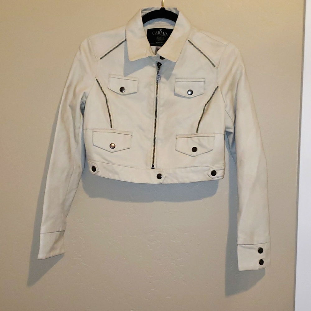White Vegan Leather Jacket